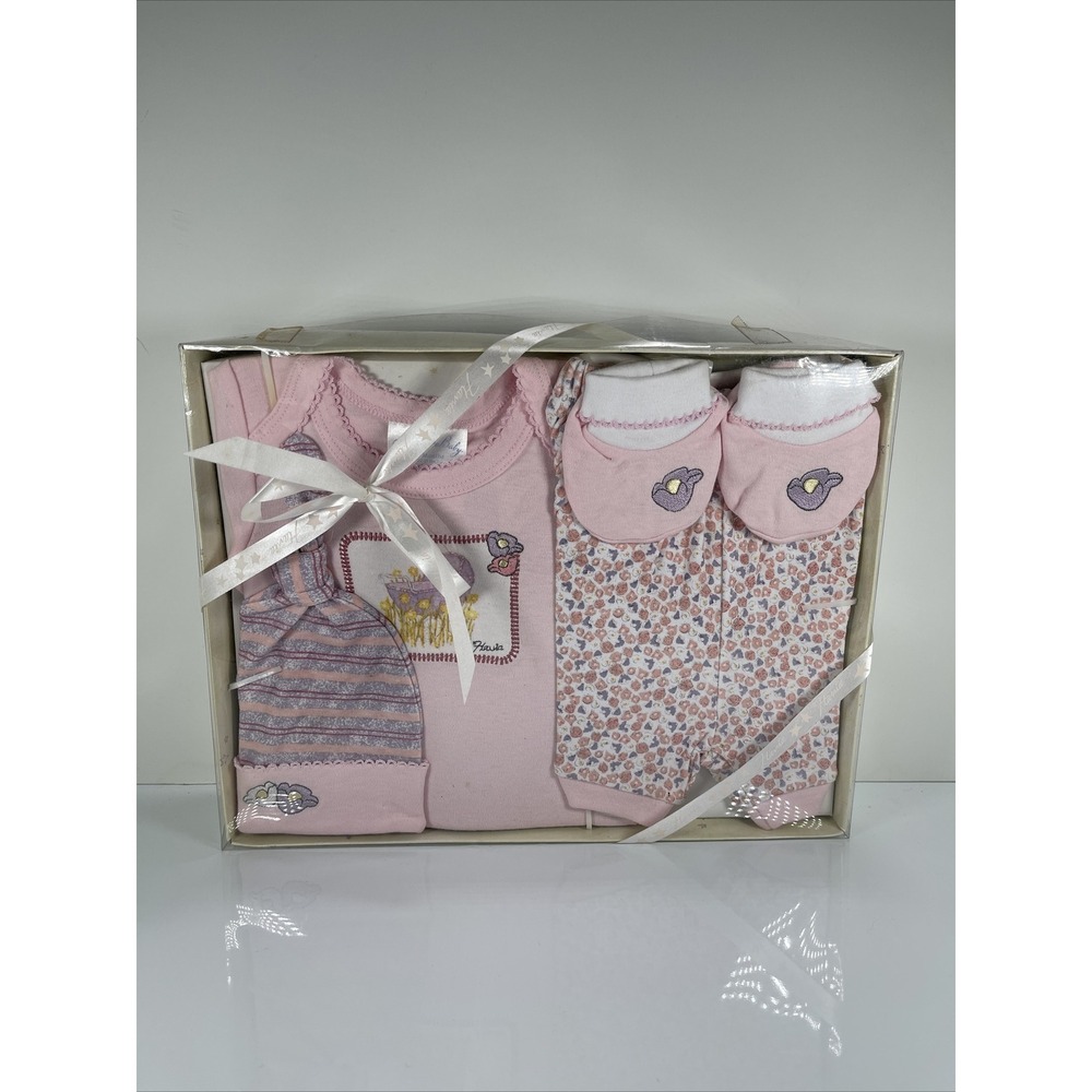 NOS Flavia 4 Piece Diaper Cover Set 3-6mo Baby Clothes NIP Pink Carriage